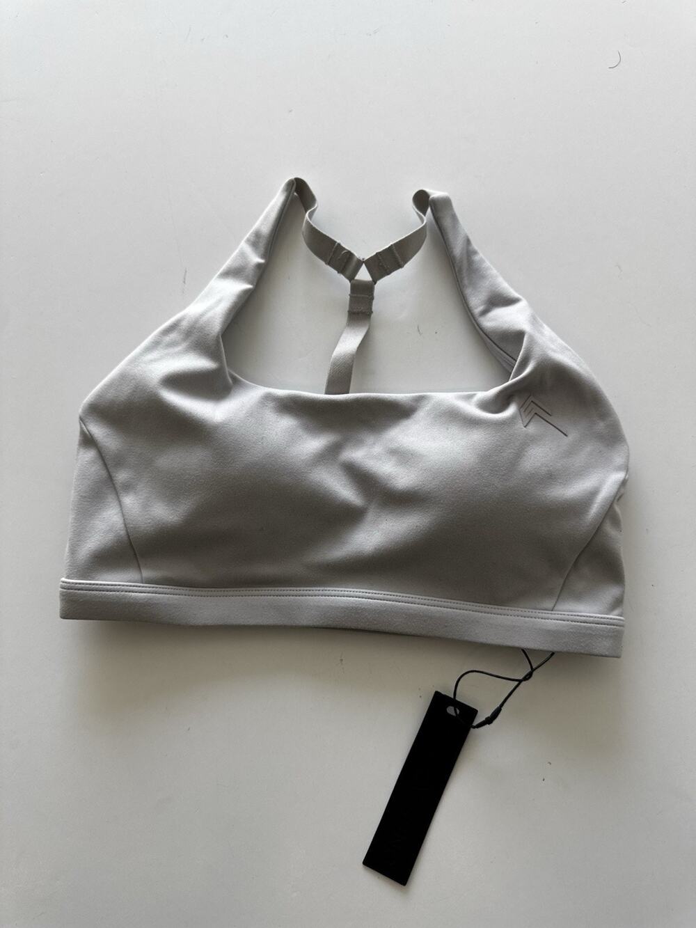 ONER ACTIVE Timeless Square Neck Sports Bra Light Grey Small
